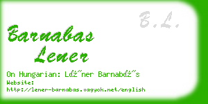 barnabas lener business card